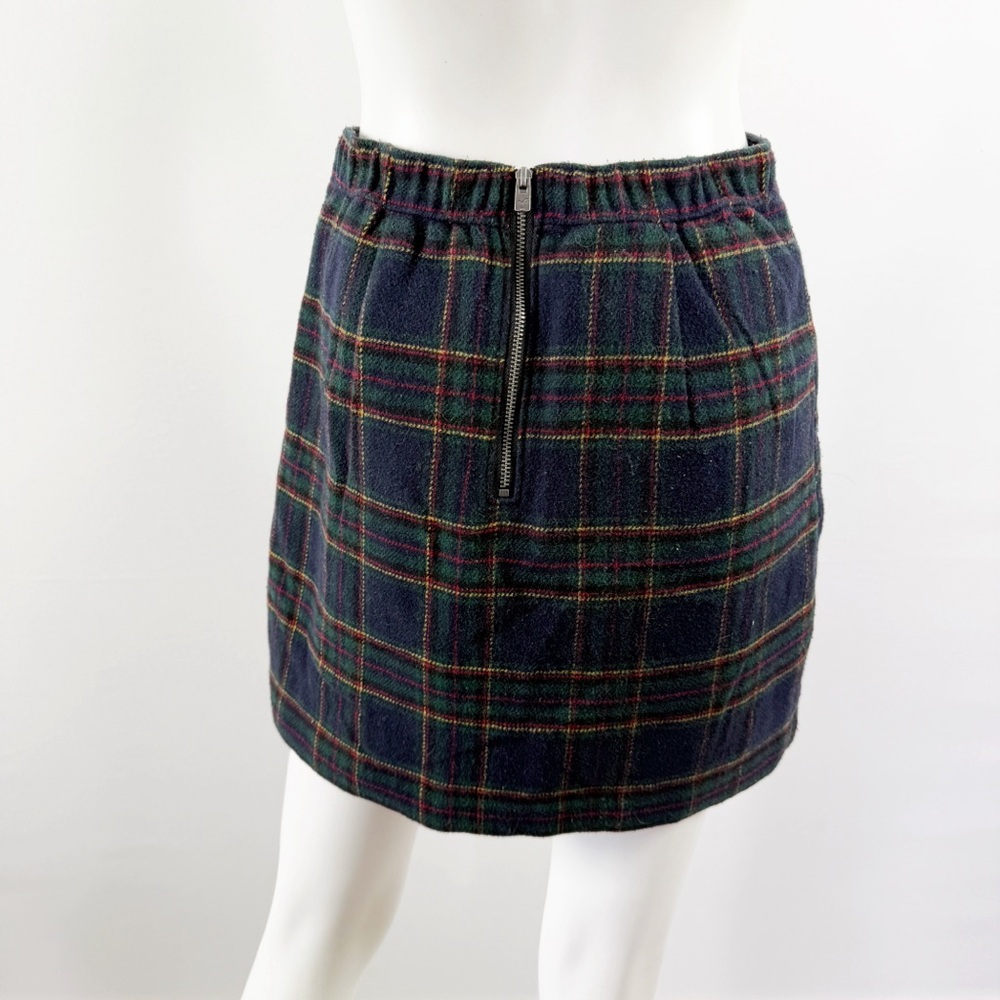 Hollister Navy Blue Plaid Ultra High Rise Mini Skirt Size S Tartan Fall Winter - Picture 5 of 8